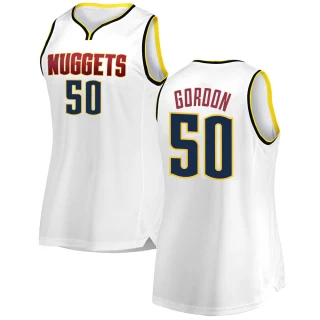 Women's Aaron Gordon Denver Nuggets White Fast Break 2018/19 Jersey - Association Edition