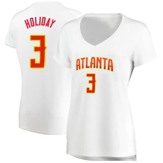 Women's Aaron Holiday Atlanta Hawks White Fast Break Jersey - Association Edition