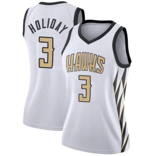 Women's Aaron Holiday Atlanta Hawks White Swingman 2018/19 Jersey - City Edition