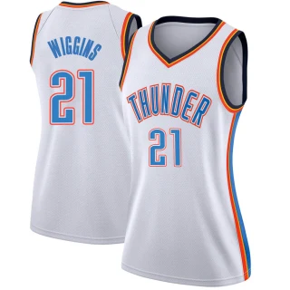 Women's Aaron Wiggins Oklahoma City Thunder White Swingman Jersey - Association Edition