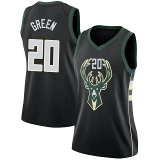 Women's AJ Green Milwaukee Bucks Green Swingman Black Jersey - Statement Edition
