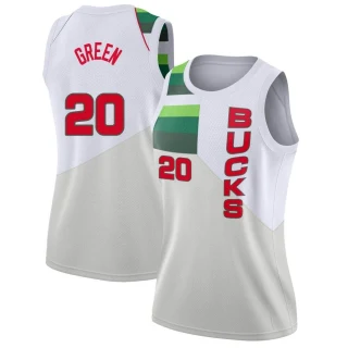 Women's AJ Green Milwaukee Bucks White Swingman 2018/19 Jersey - Earned Edition