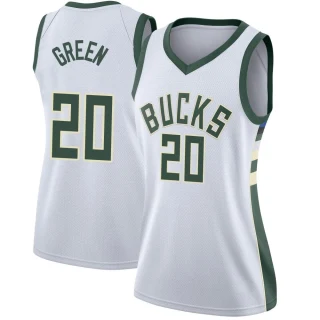 Women's AJ Green Milwaukee Bucks White Swingman Jersey - Association Edition