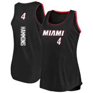 Women's A.J. Hammons Miami Heat Black Fast Break 2019/20 Tank Jersey - Icon Edition