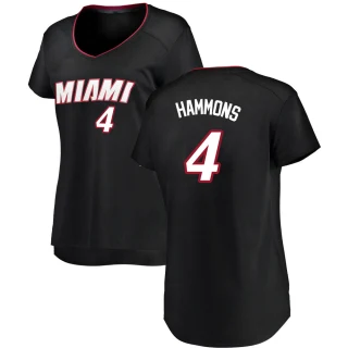 Women's A.J. Hammons Miami Heat Black Fast Break Jersey - Icon Edition