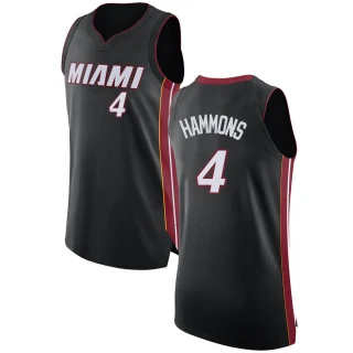 Women's A.J. Hammons Miami Heat Black Swingman Jersey - Icon Edition