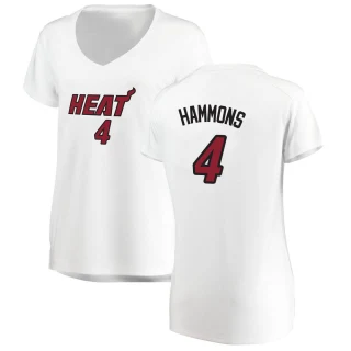 Women's A.J. Hammons Miami Heat White Fast Break Jersey - Association Edition
