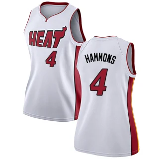 Women's A.J. Hammons Miami Heat White Swingman Jersey - Association Edition