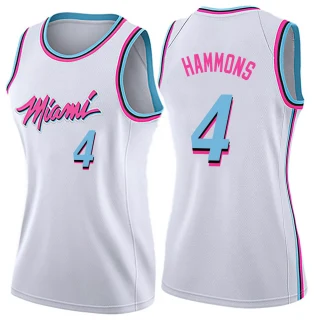 Women's A.J. Hammons Miami Heat White Swingman Jersey - City Edition