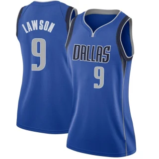 Women's A.J. Lawson Dallas Mavericks Royal Swingman Jersey - Icon Edition