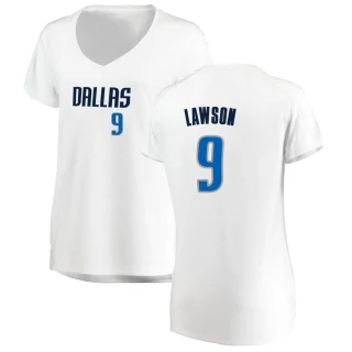 Women's A.J. Lawson Dallas Mavericks White Fast Break Jersey - Association Edition