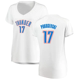 Women's Aleksej Pokusevski Oklahoma City Thunder White Fast Break Replica Jersey - Association Edition