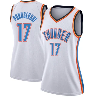 Women's Aleksej Pokusevski Oklahoma City Thunder White Swingman Jersey - Association Edition