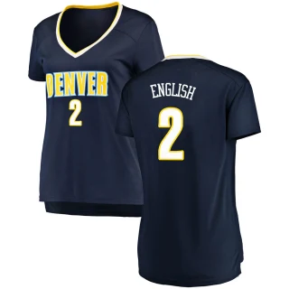 Women's Alex English Denver Nuggets Navy Fast Break Jersey - Icon Edition
