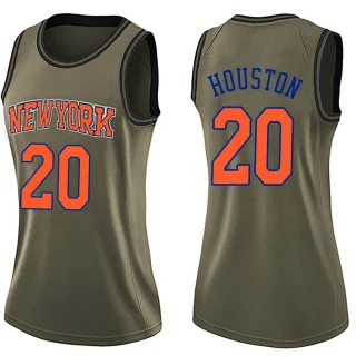 Women's Allan Houston New York Knicks Green Swingman Salute to Service Jersey