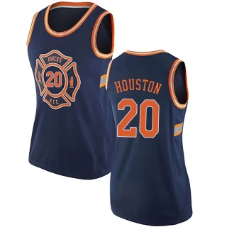Women's Allan Houston New York Knicks Navy Blue Authentic Jersey - City Edition