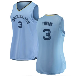Women's Allen Iverson Memphis Grizzlies Light Blue Swingman 2018/19 Jersey - Statement Edition