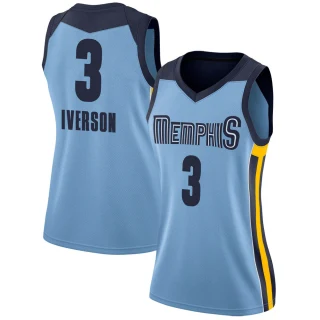 Women's Allen Iverson Memphis Grizzlies Light Blue Swingman Jersey - Statement Edition