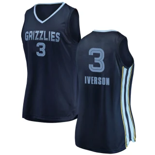 Women's Allen Iverson Memphis Grizzlies Navy Swingman 2018/19 Jersey - Icon Edition