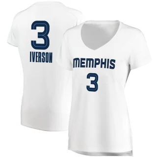 Women's Allen Iverson Memphis Grizzlies White Fast Break Jersey - Association Edition