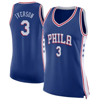 Women's Allen Iverson Philadelphia 76ers Blue Swingman Jersey - Icon Edition
