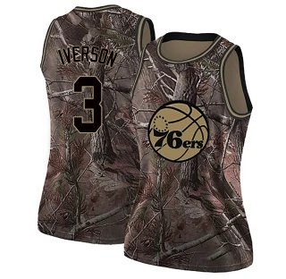 Women's Allen Iverson Philadelphia 76ers Camo Swingman Realtree Collection Jersey