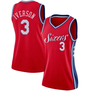 Women's Allen Iverson Philadelphia 76ers Red Swingman Jersey - Statement Edition