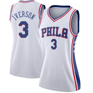 Women's Allen Iverson Philadelphia 76ers White Swingman Jersey - Association Edition