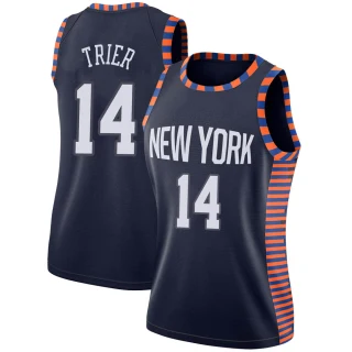 Women's Allonzo Trier New York Knicks Navy Swingman 2018/19 Jersey - City Edition