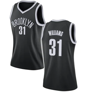 Women's Alondes Williams Brooklyn Nets Black Swingman Jersey - Icon Edition