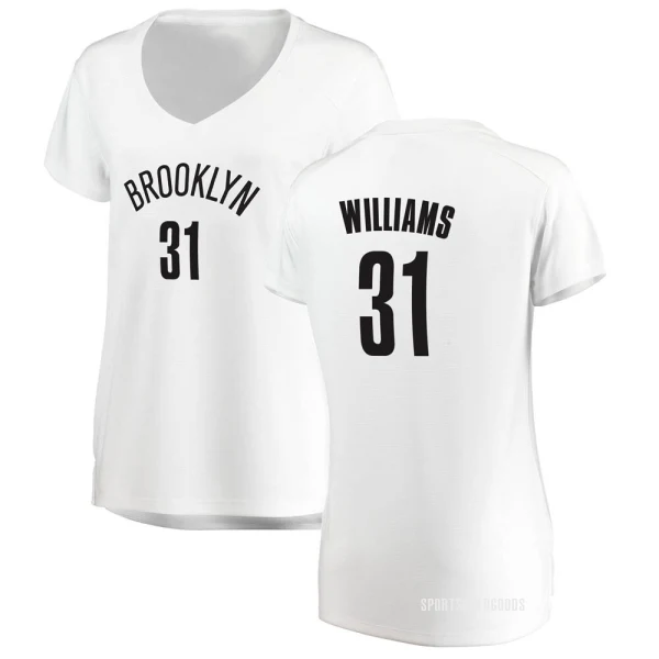 Women's Alondes Williams Brooklyn Nets White Fast Break Jersey - Association Edition