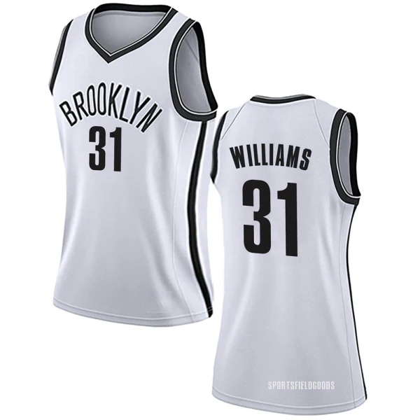 Women's Alondes Williams Brooklyn Nets White Swingman Jersey - Association Edition