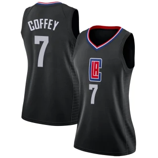 Women's Amir Coffey Los Angeles Clippers Black Swingman Jersey - Statement Edition