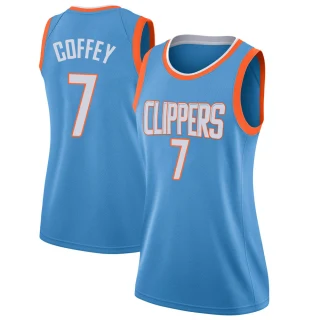 Women's Amir Coffey Los Angeles Clippers Blue Swingman Jersey - City Edition