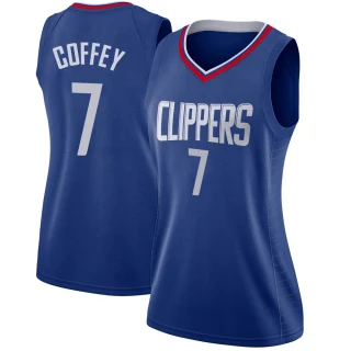 Women's Amir Coffey Los Angeles Clippers Blue Swingman Jersey - Icon Edition