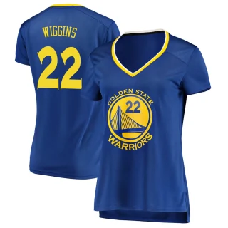 Women's Andrew Wiggins Golden State Warriors Gold Fast Break Royal Jersey - Icon Edition