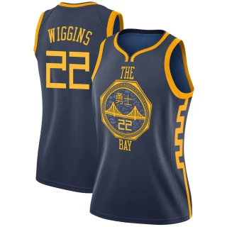 Women's Andrew Wiggins Golden State Warriors Gold Swingman Navy 2018/19 Jersey - City Edition
