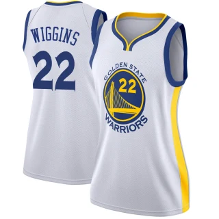 Women's Andrew Wiggins Golden State Warriors Gold Swingman White Jersey - Association Edition