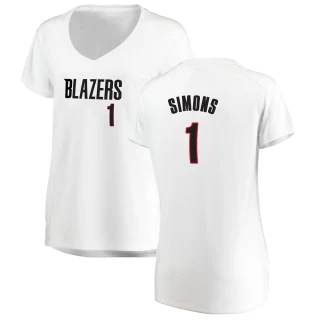 Women's Anfernee Simons Portland Trail Blazers White Fast Break Jersey - Association Edition