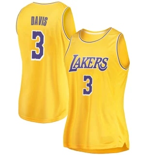 Women's Anthony Davis Los Angeles Lakers Gold Swingman 2018/19 Jersey - Icon Edition