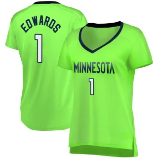 Women's Anthony Edwards Minnesota Timberwolves Green Fast Break Jersey - Statement Edition