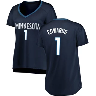 Women's Anthony Edwards Minnesota Timberwolves Navy Fast Break Jersey - Icon Edition