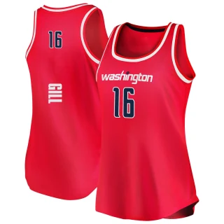 Women's Anthony Gill Washington Wizards Red Fast Break Tank Jersey - Icon Edition