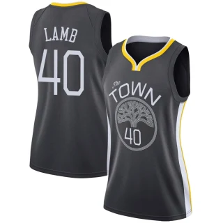 Women's Anthony Lamb Golden State Warriors Gold Swingman Black Jersey - Statement Edition1