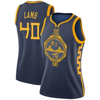Women's Anthony Lamb Golden State Warriors Gold Swingman Navy 2018/19 Jersey - City Edition