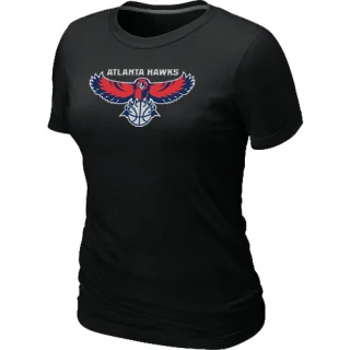 Women's Atlanta Hawks Black Big & Tall Primary Logo T-Shirt -