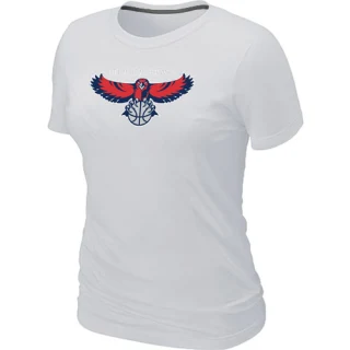 Women's Atlanta Hawks White Big & Tall Primary Logo T-Shirt -