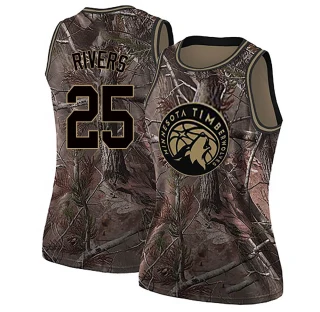 Women's Austin Rivers Minnesota Timberwolves Camo Swingman Realtree Collection Jersey