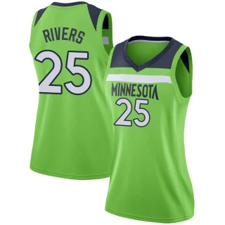 Women's Austin Rivers Minnesota Timberwolves Green Swingman Jersey - Statement Edition