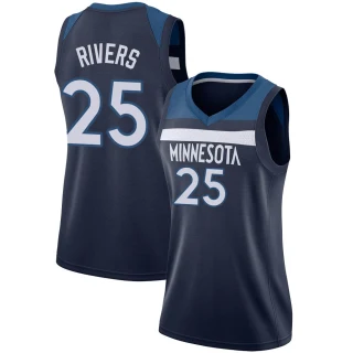 Women's Austin Rivers Minnesota Timberwolves Navy Swingman Jersey - Icon Edition